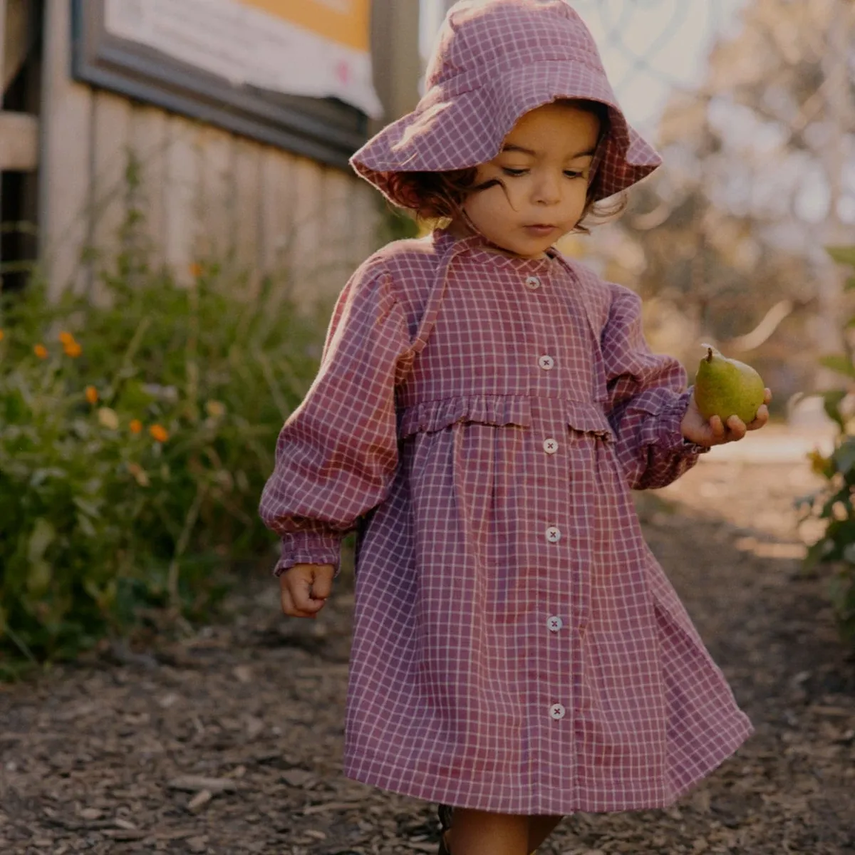 Nature Baby Ingrid Dress - Rhubarb Check