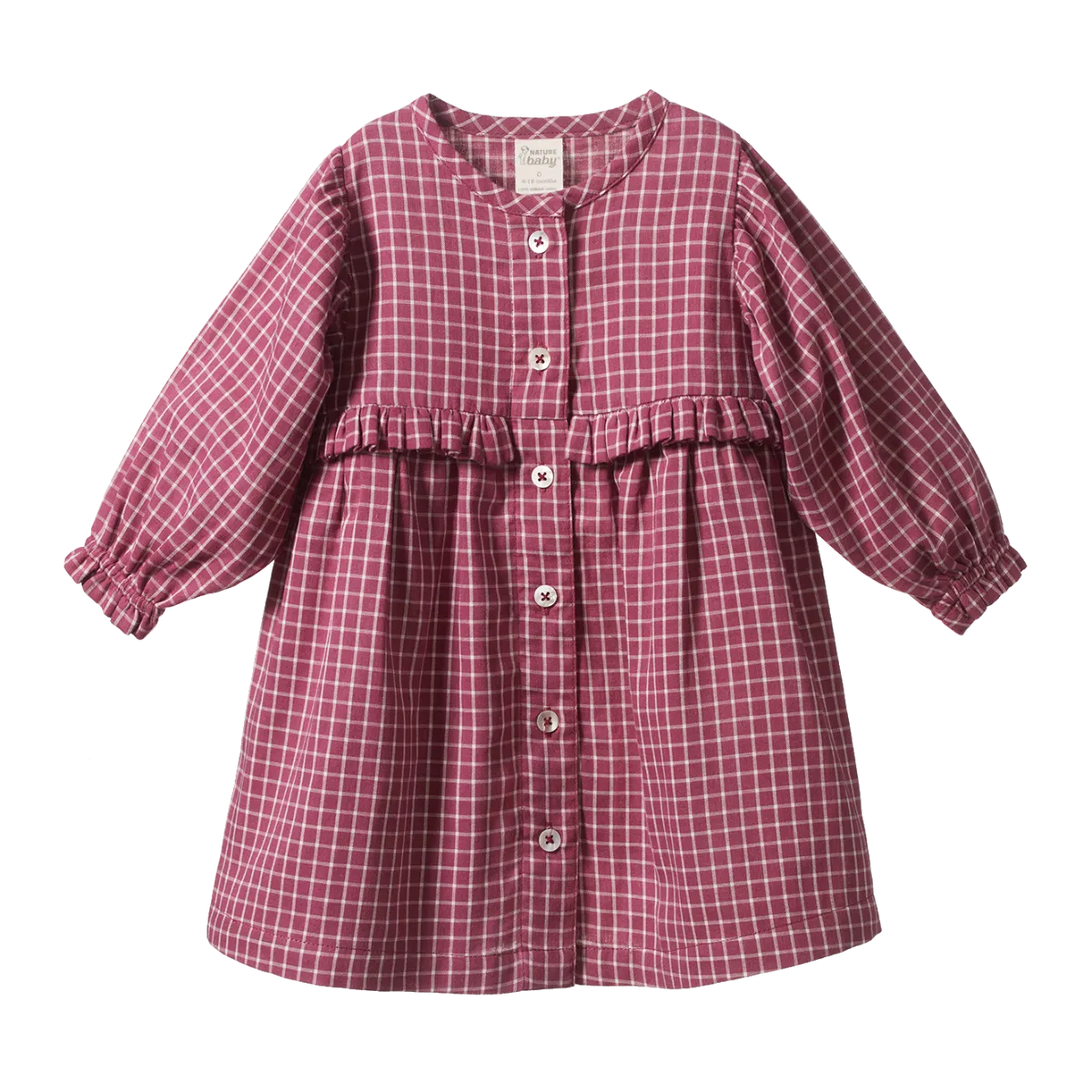 Nature Baby Ingrid Dress - Rhubarb Check