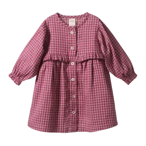 Nature Baby Ingrid Dress - Rhubarb Check