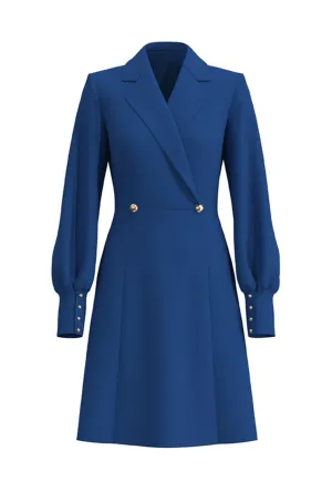 NAVY BLUE GOLD BUTTON DRESS