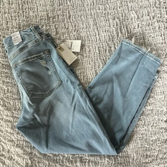 NEW Good American high waisted straight leg jeans size 6/28