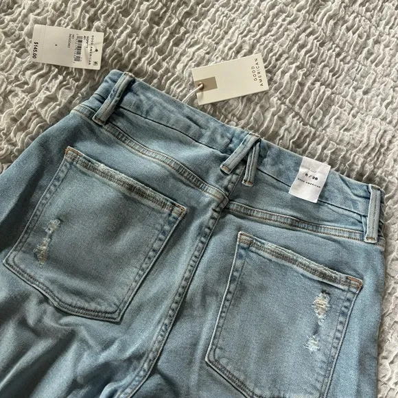 NEW Good American high waisted straight leg jeans size 6/28