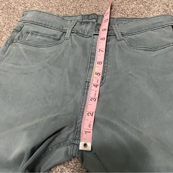 New Guess 1981 High Rise Skinny Jeans in Dusty Teal Size 28