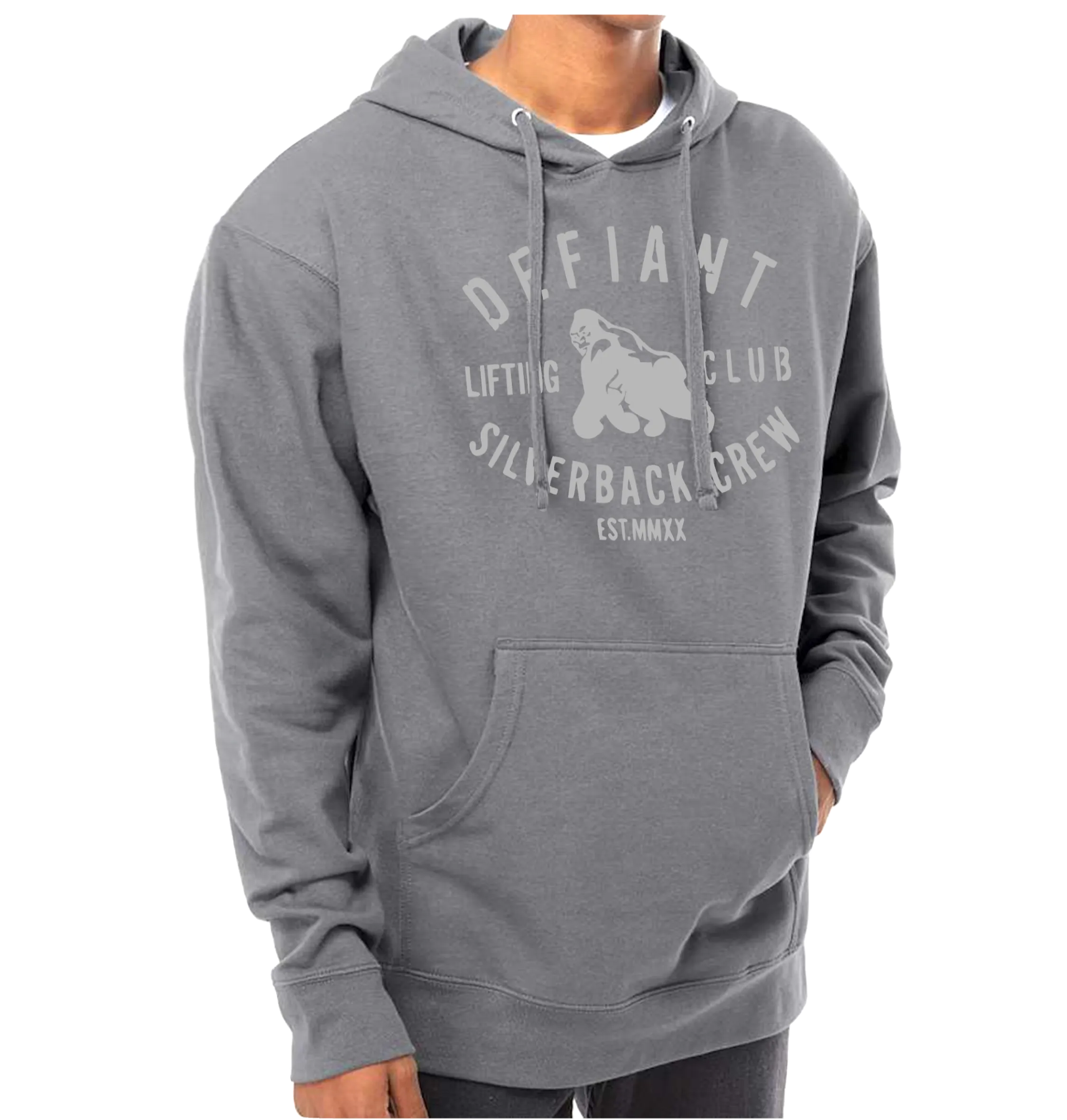 NEW - SILVER SILVERBACK MIDWEIGHT HOODIE - GUNMETAL GRAY - ALMOST GONE!