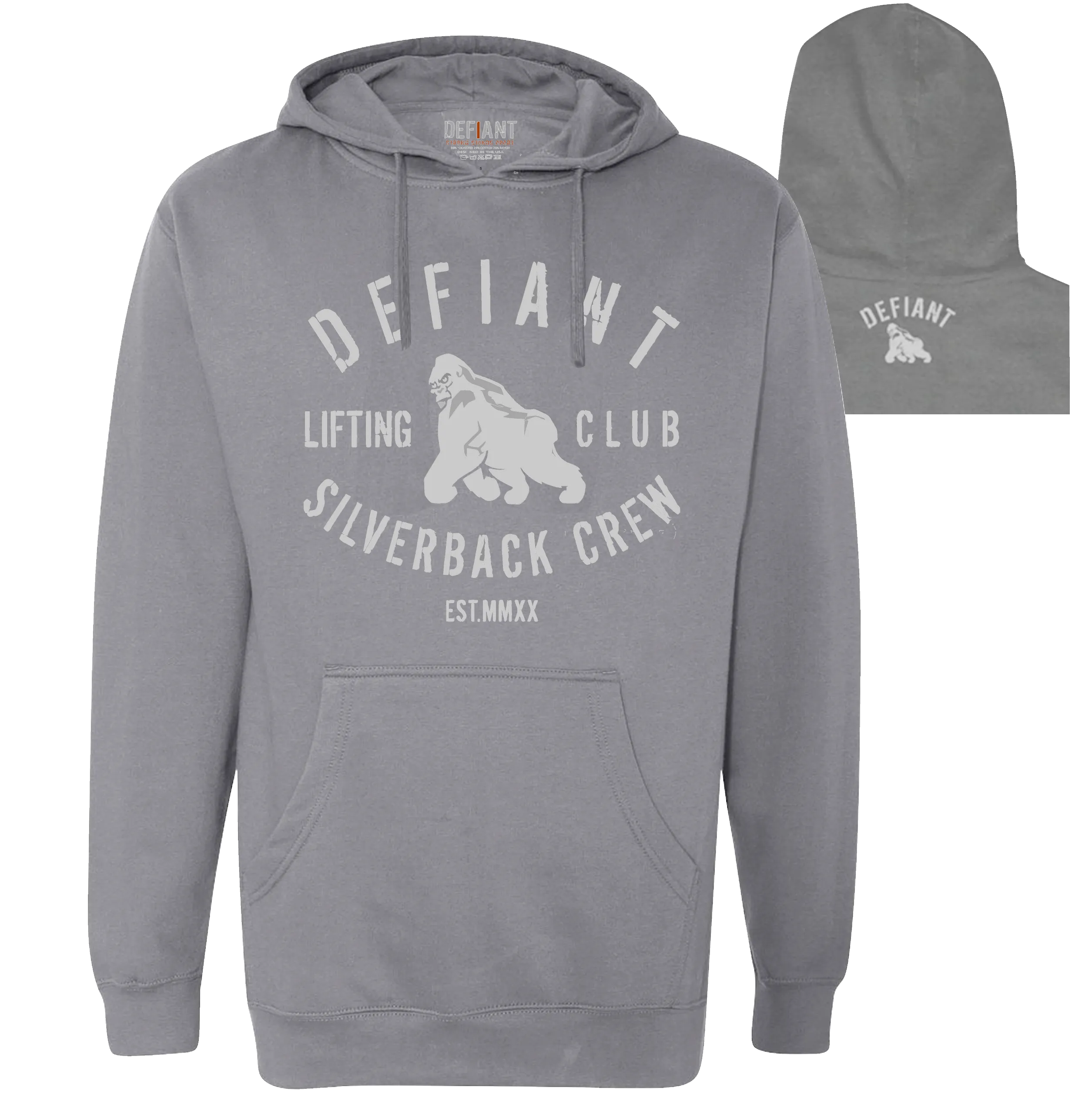 NEW - SILVER SILVERBACK MIDWEIGHT HOODIE - GUNMETAL GRAY - ALMOST GONE!