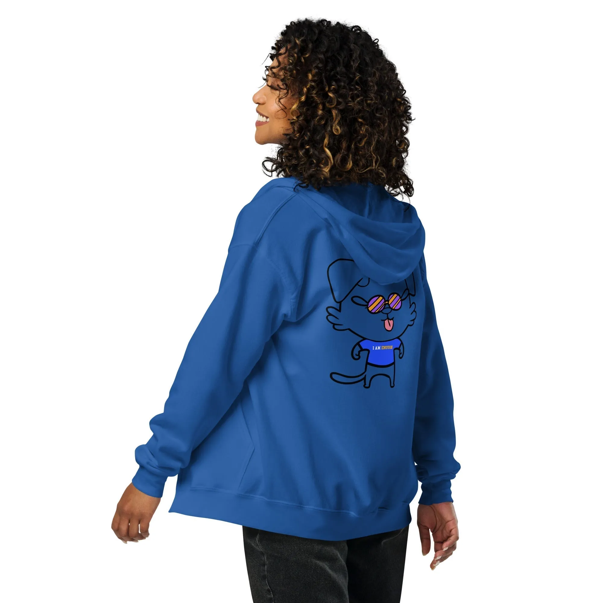 NOT THE LITTLE GUY Collection Mascot Heavy Blend Zip Back Front Hoodie