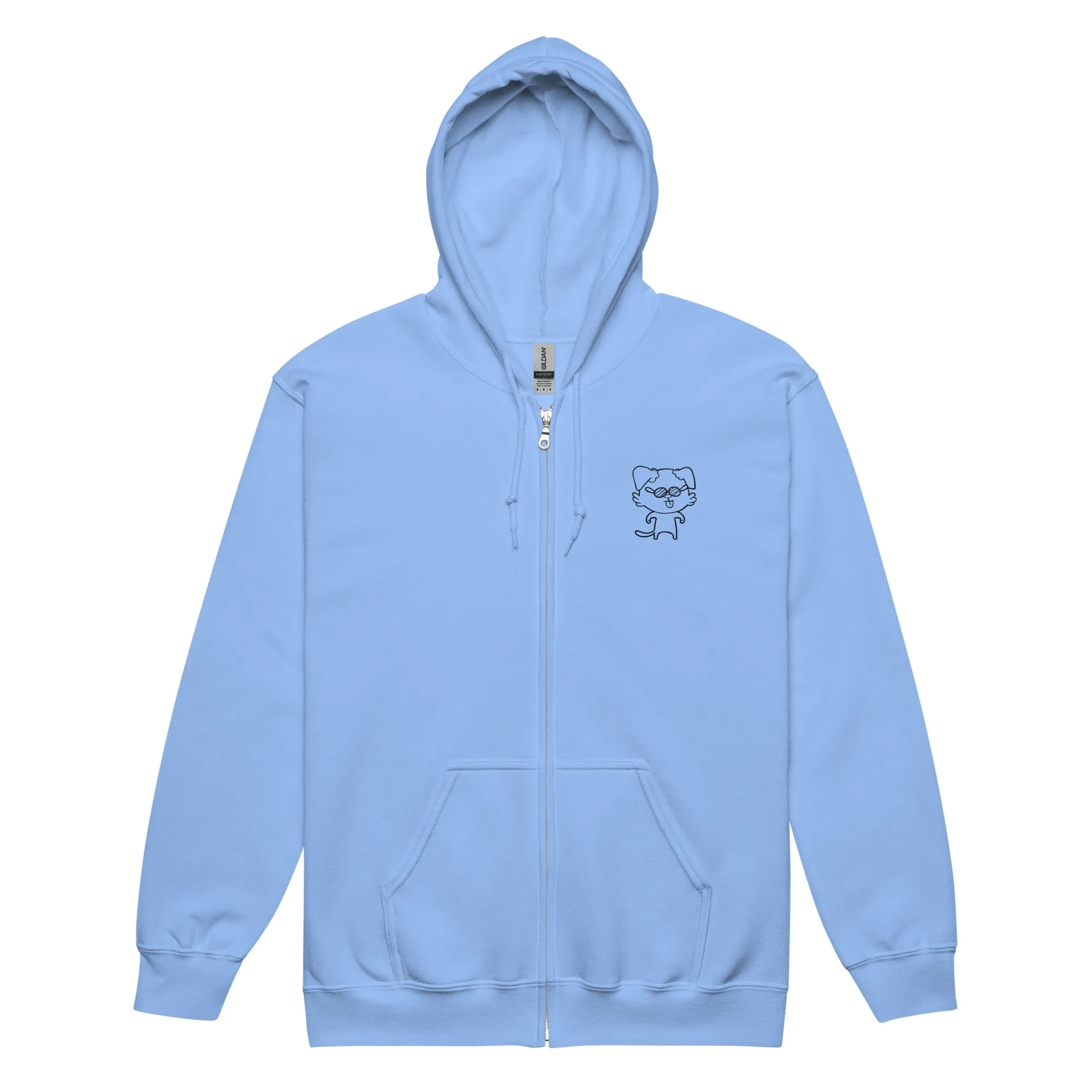 NOT THE LITTLE GUY Collection Mascot Heavy Blend Zip Back Front Hoodie