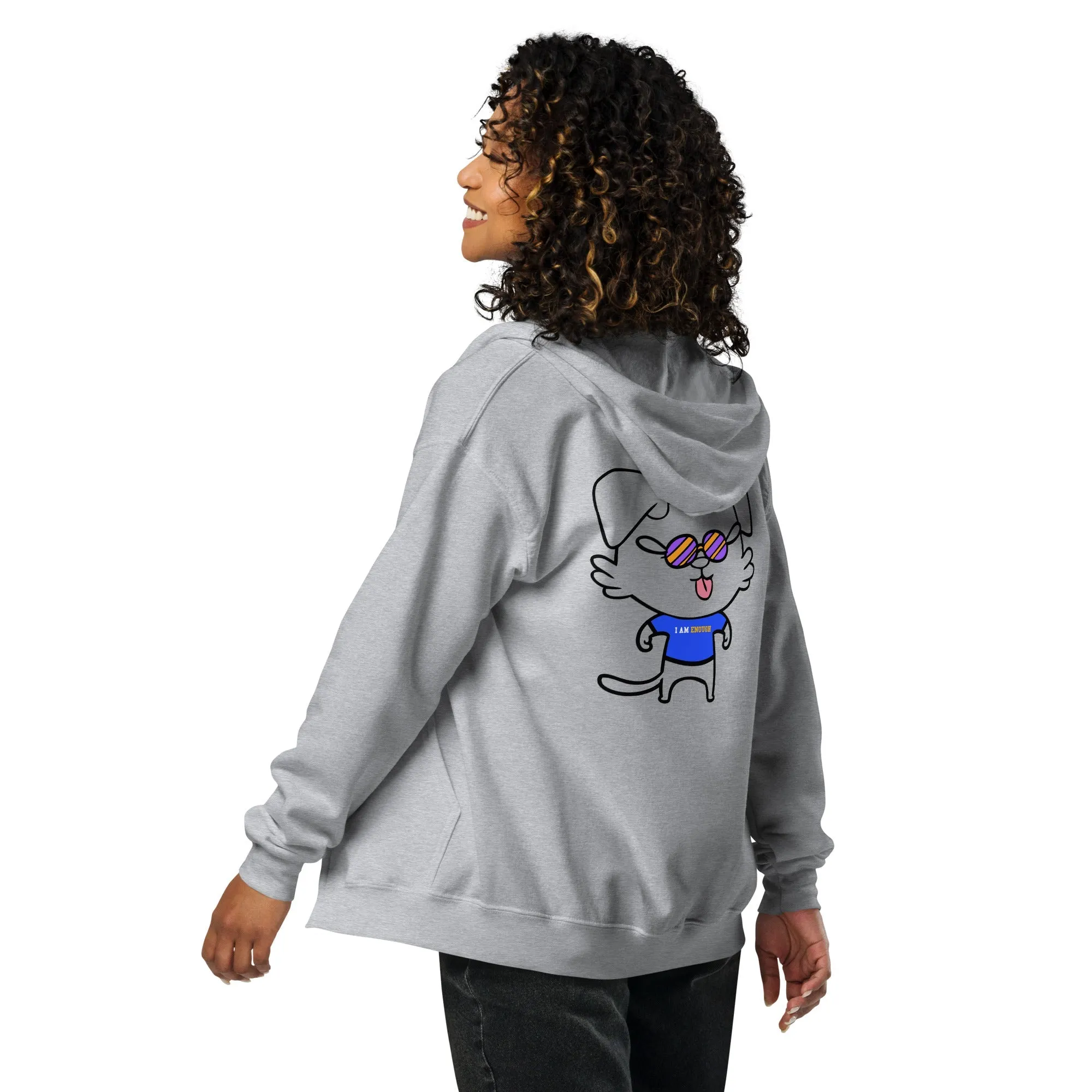 NOT THE LITTLE GUY Collection Mascot Heavy Blend Zip Back Front Hoodie