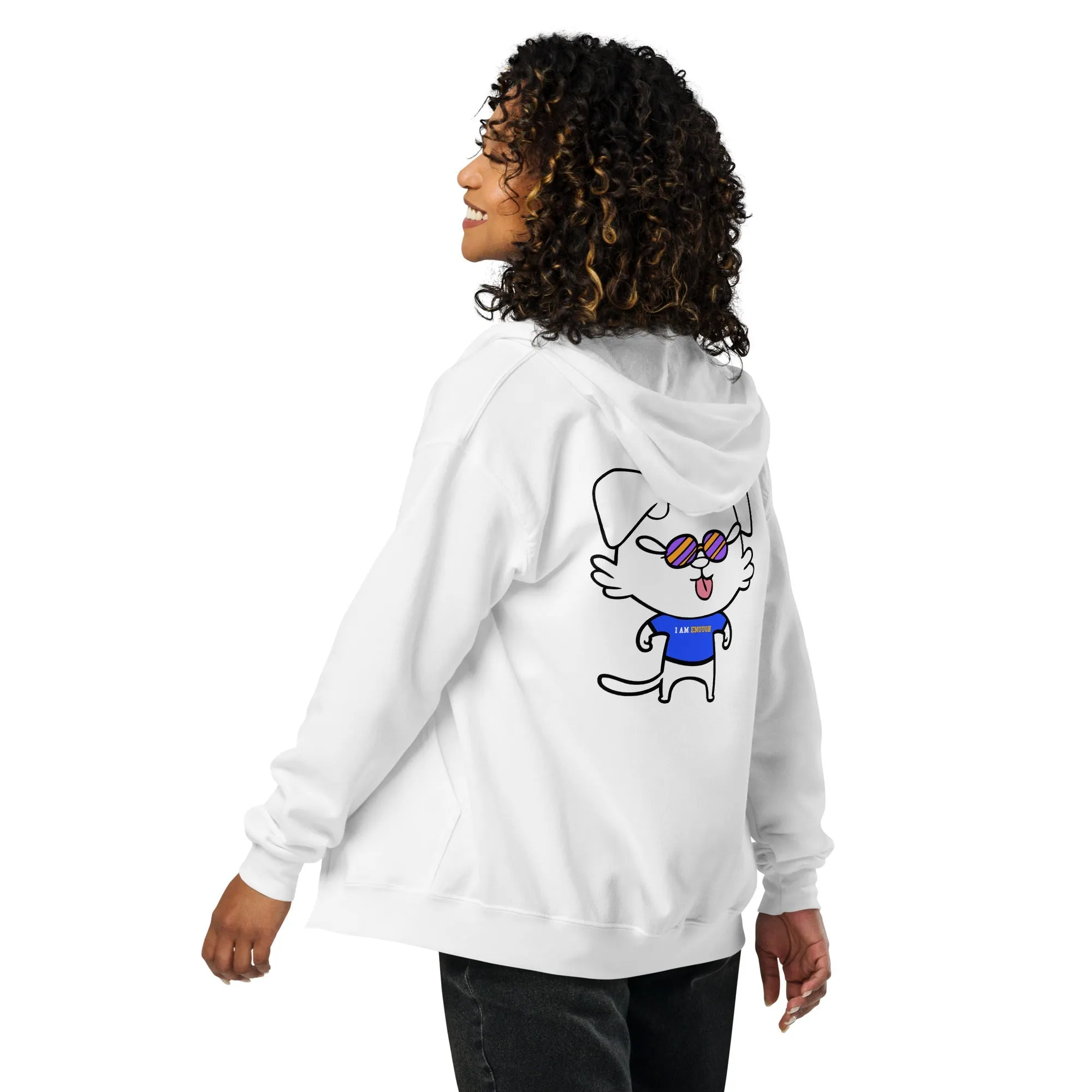 NOT THE LITTLE GUY Collection Mascot Heavy Blend Zip Back Front Hoodie