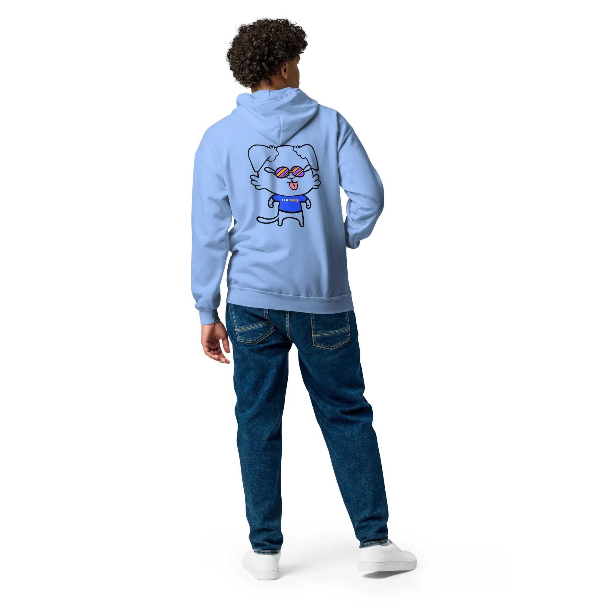 NOT THE LITTLE GUY Collection Mascot Heavy Blend Zip Back Front Hoodie