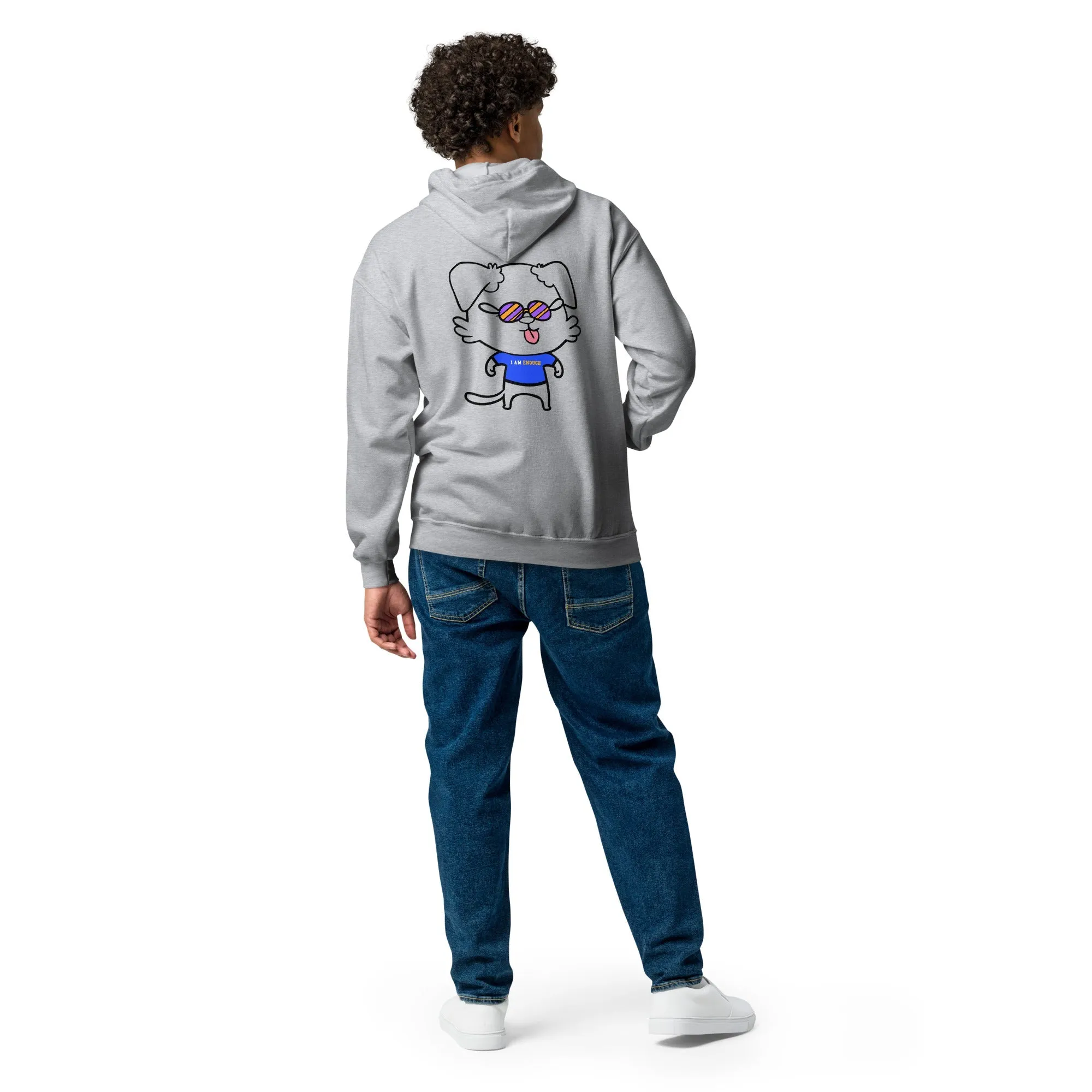 NOT THE LITTLE GUY Collection Mascot Heavy Blend Zip Back Front Hoodie