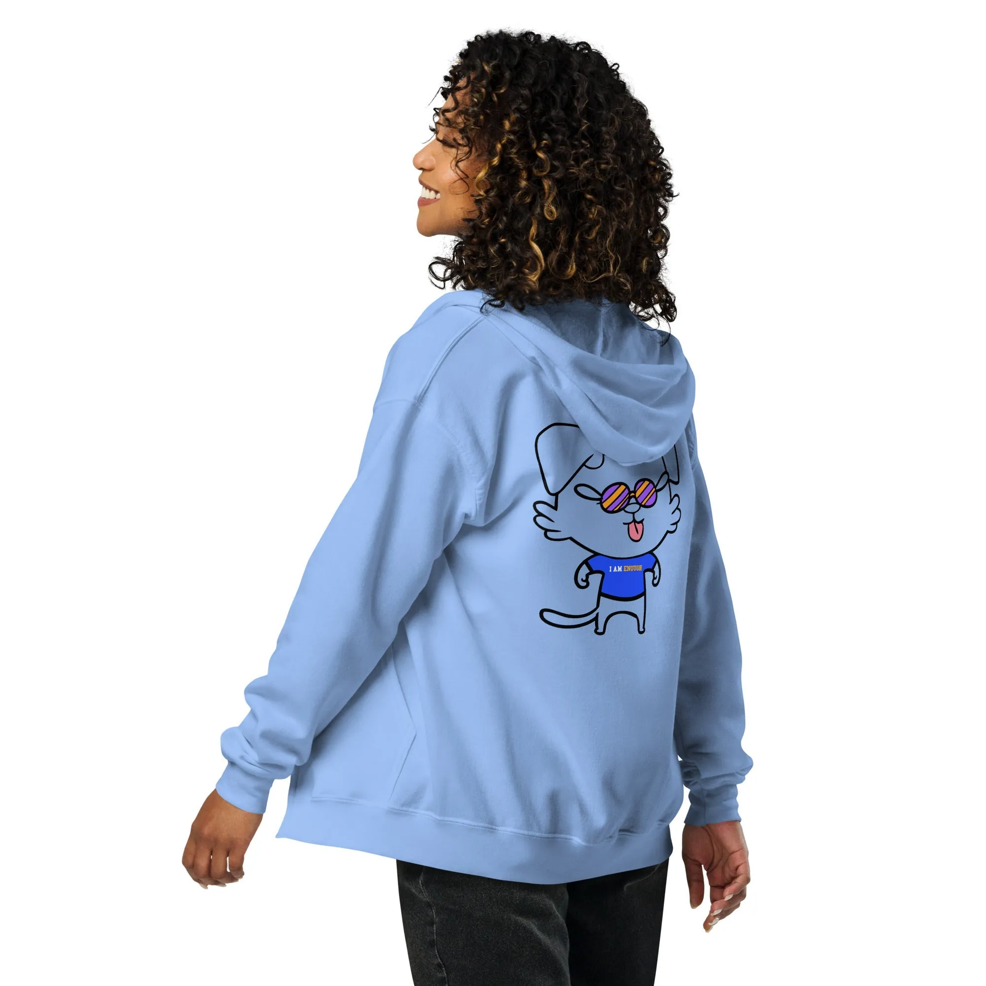 NOT THE LITTLE GUY Collection Mascot Heavy Blend Zip Back Front Hoodie