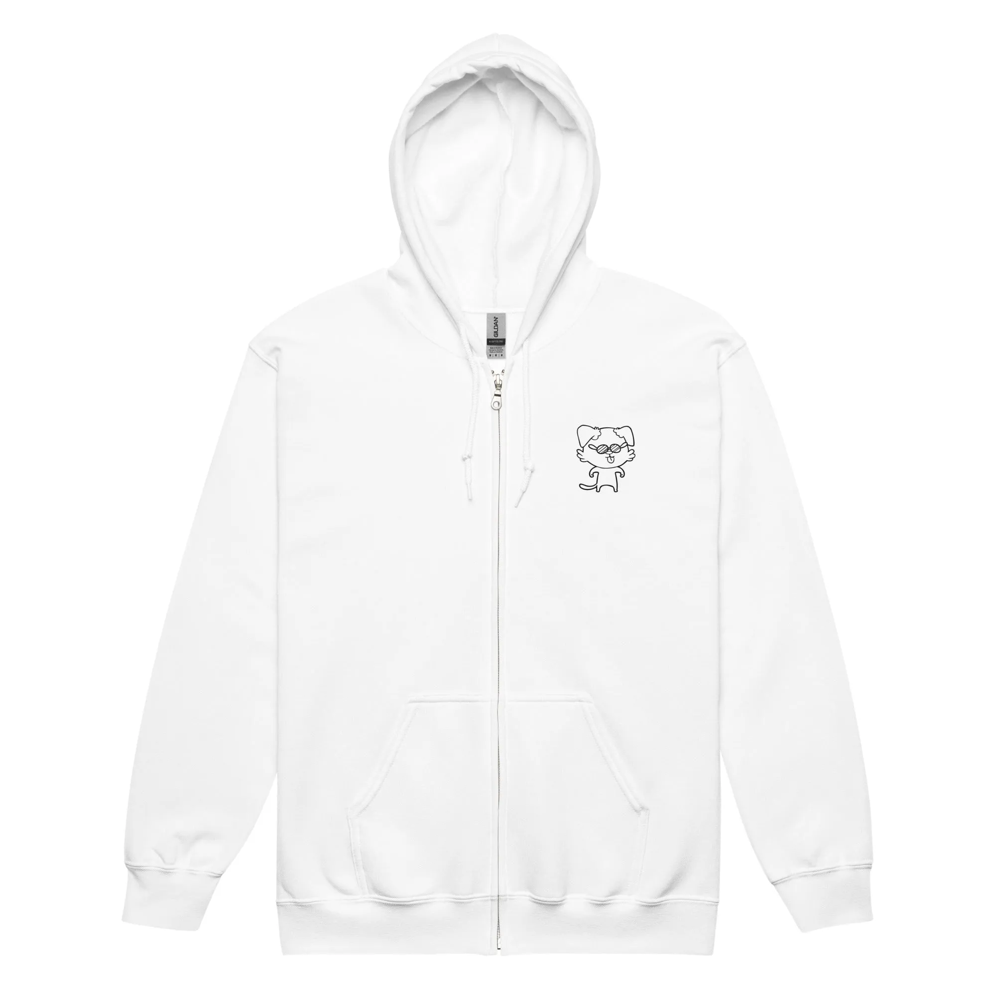 NOT THE LITTLE GUY Collection Mascot Heavy Blend Zip Back Front Hoodie