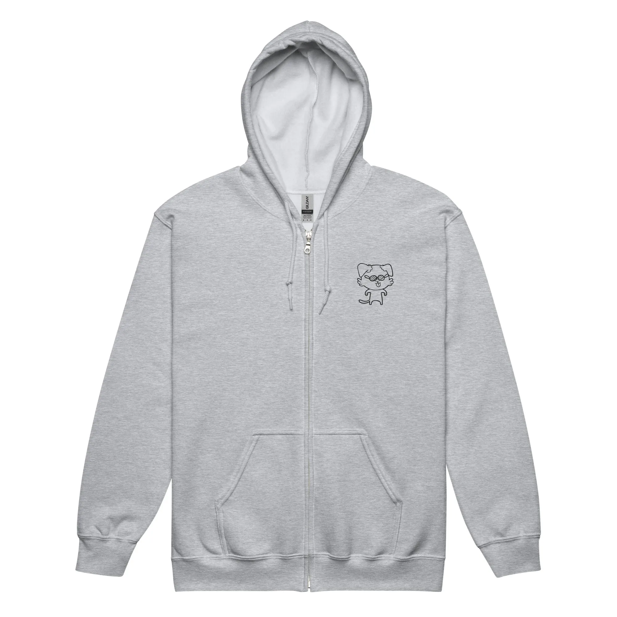 NOT THE LITTLE GUY Collection Mascot Heavy Blend Zip Back Front Hoodie