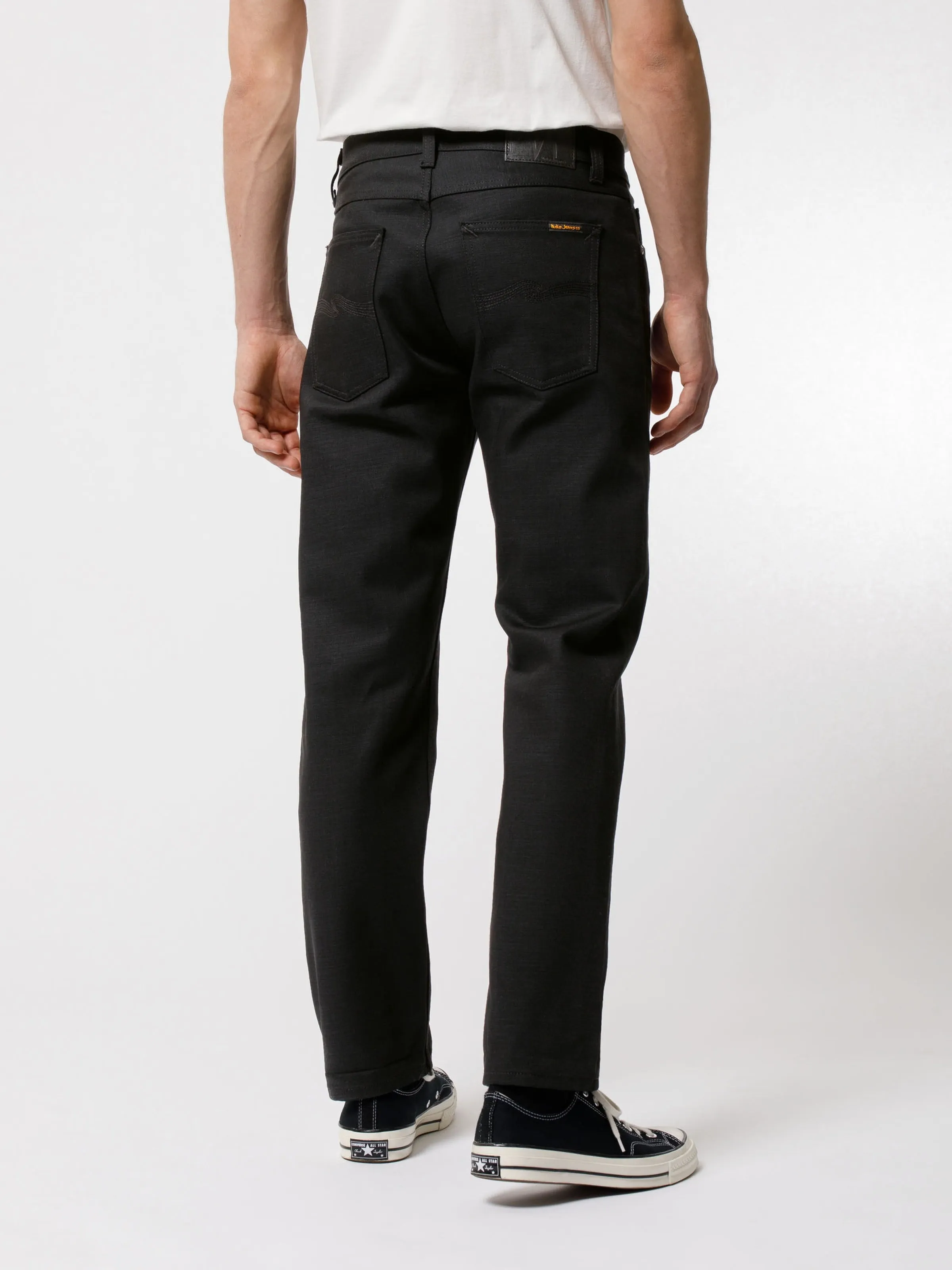 【Nudie Jeans】Gritty Jackson Dry Black YD 12.5 oz 復刻中腰直筒牛仔褲