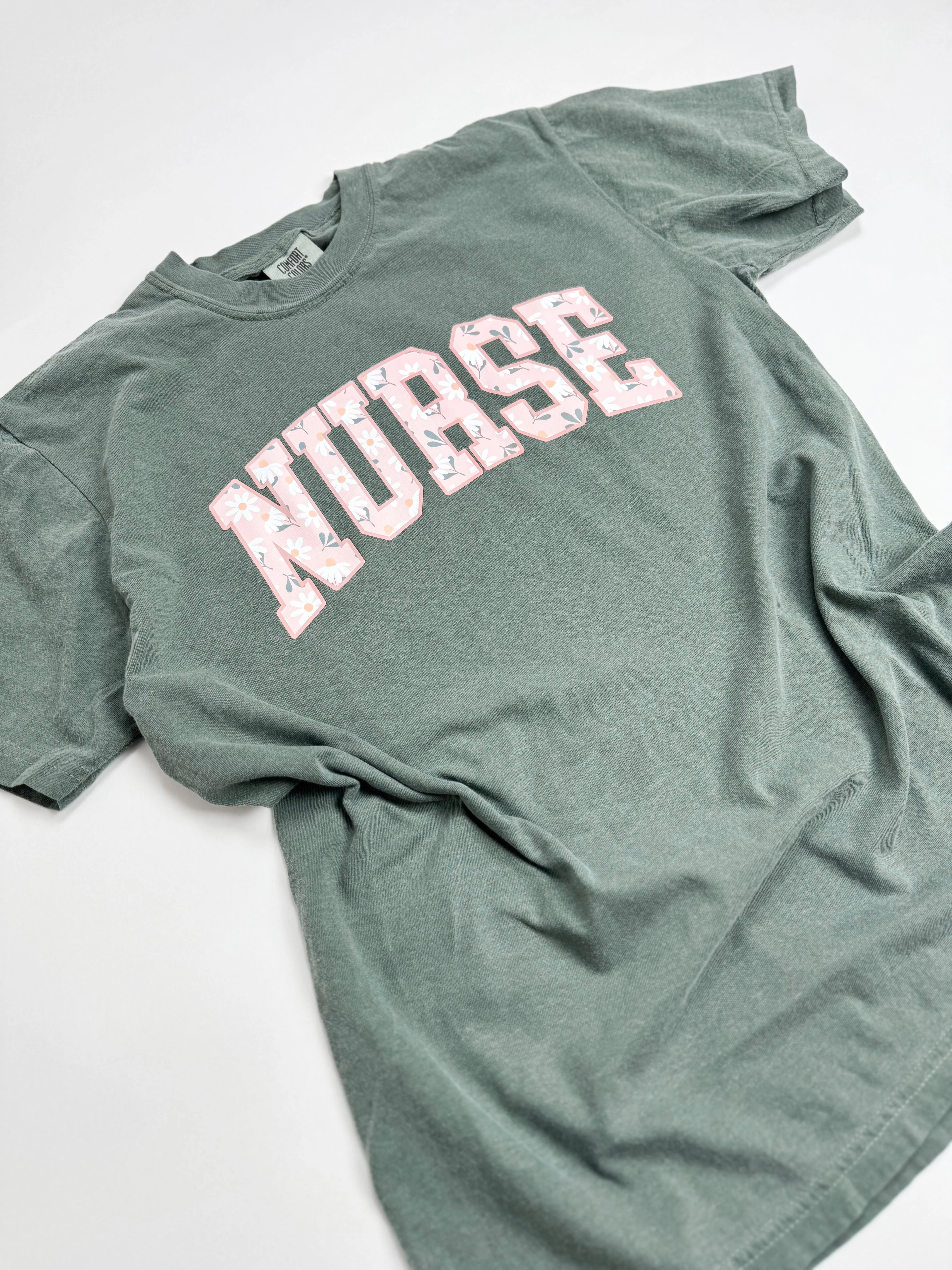 Nurse Spring Floral Graphic Tee