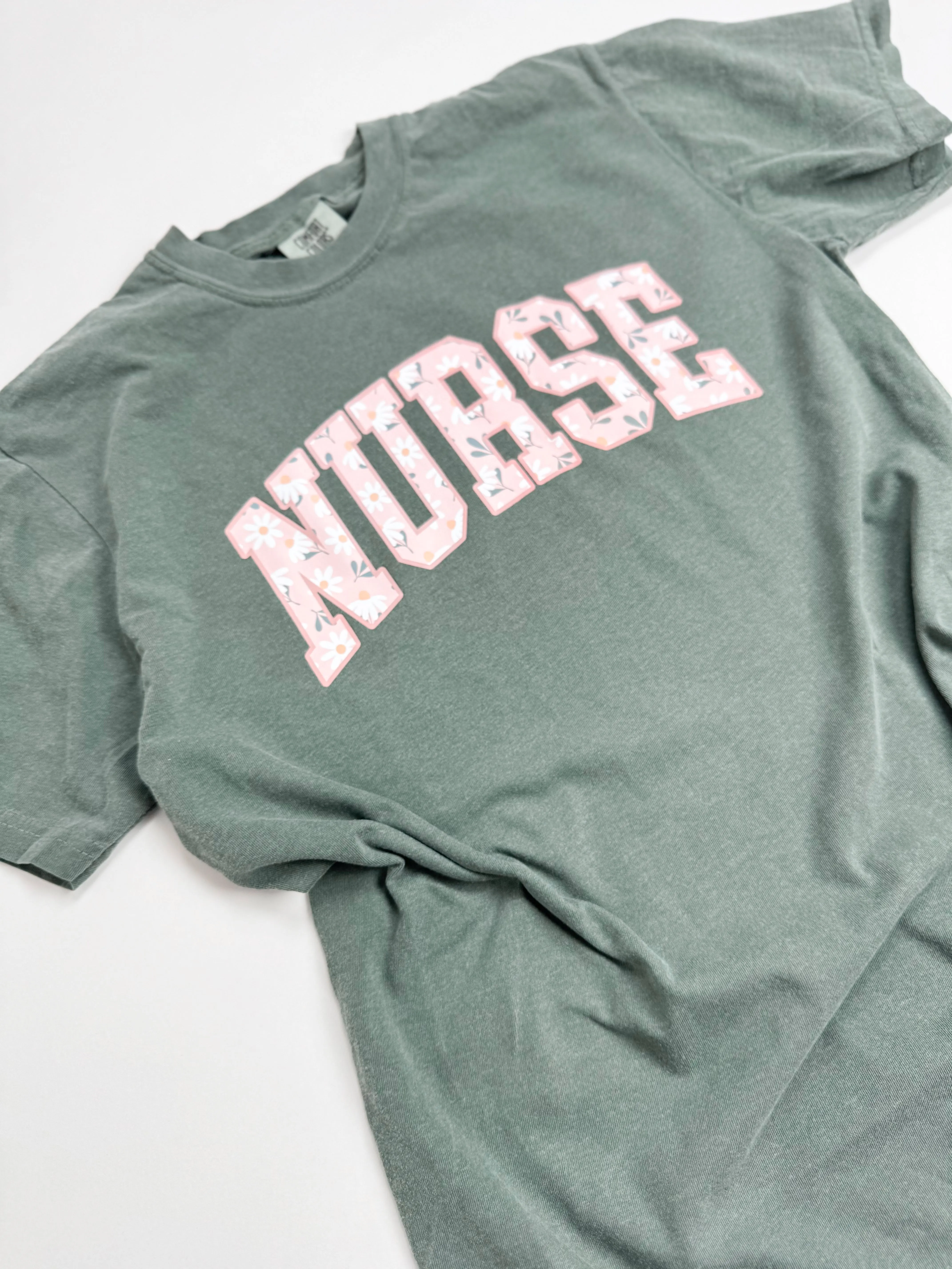 Nurse Spring Floral Graphic Tee