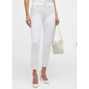 NWOT-DL1961 ~ Size 28 ~ White Mara Straight High Rise Instasculpt Frayed Hem