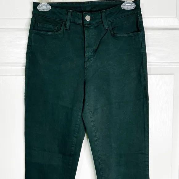 NWOT L’Agence High Rise Straight Leg Jeans in Forrest Green Women’s Sz 25