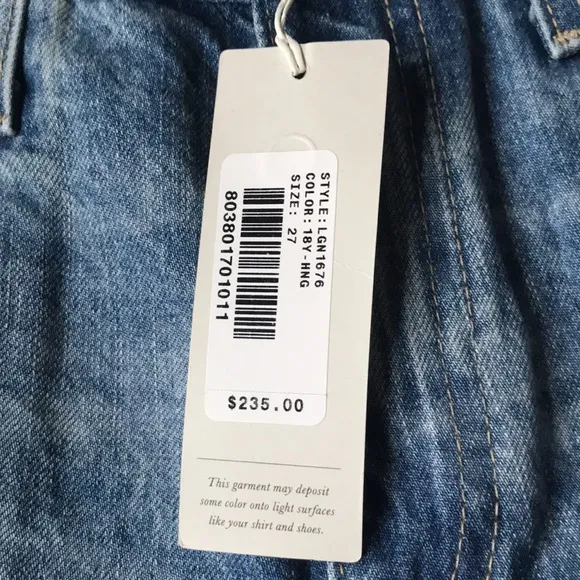 NWT AG Phoebe High Rise Slim Straight Leg Jeans
