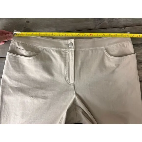 NWT Eileen Fisher Organic Cotton Muslin Straight Pants Jeans Size Large