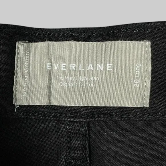 NWT Everlane The Way High Jean Womens 30 Long Coal Black