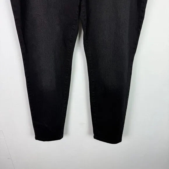 NWT INC Core Denim Rhinestone Skinny Jeans Deep Black Plus Size 18 34 NEW
