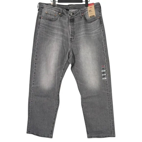 NWT Levi's 501 Original Fit Women's Jeans in Porcini Haze Grey Size 18