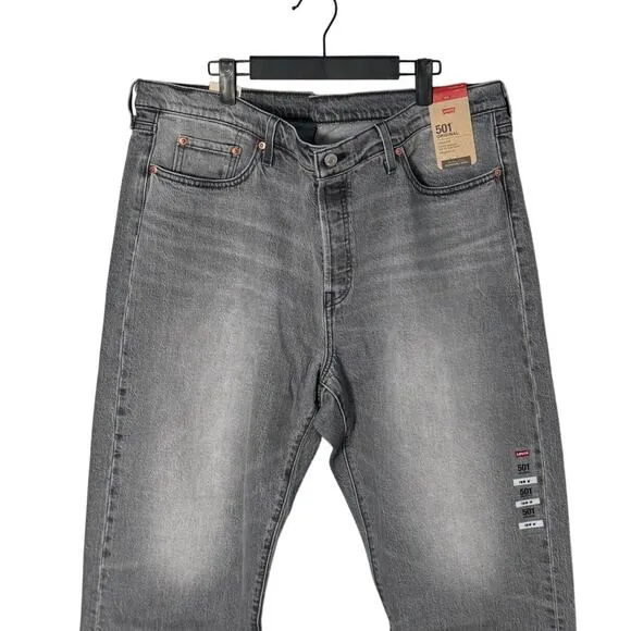 NWT Levi's 501 Original Fit Women's Jeans in Porcini Haze Grey Size 18