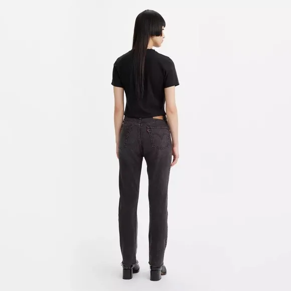 NWT Levi’s 501‎ Spliced Straight Black Raw Hem Jeans Women 27 W27