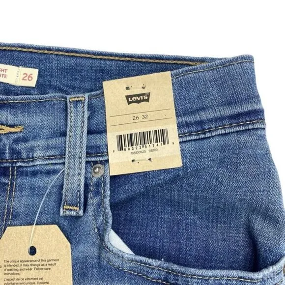 NWT LEVI'S 724 High Rise Slim Straight Jeans 26