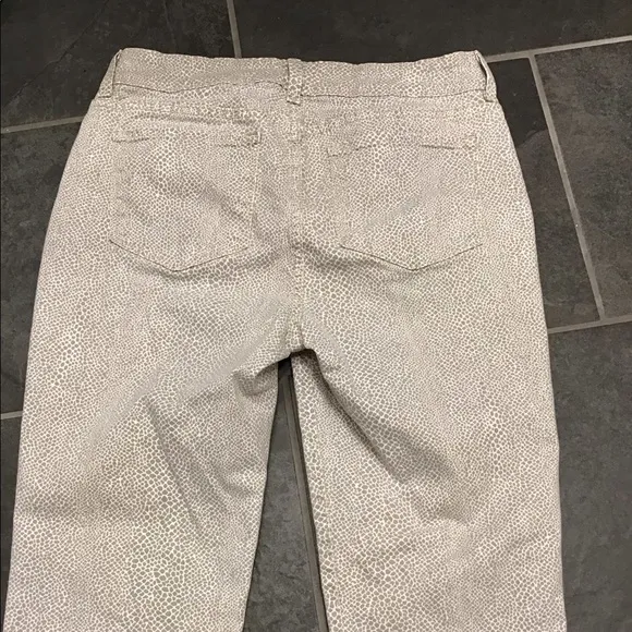 NYDJ Micro Giraffe Print Ankle Pant Tummy-Control Stretch Jeans SZ 6