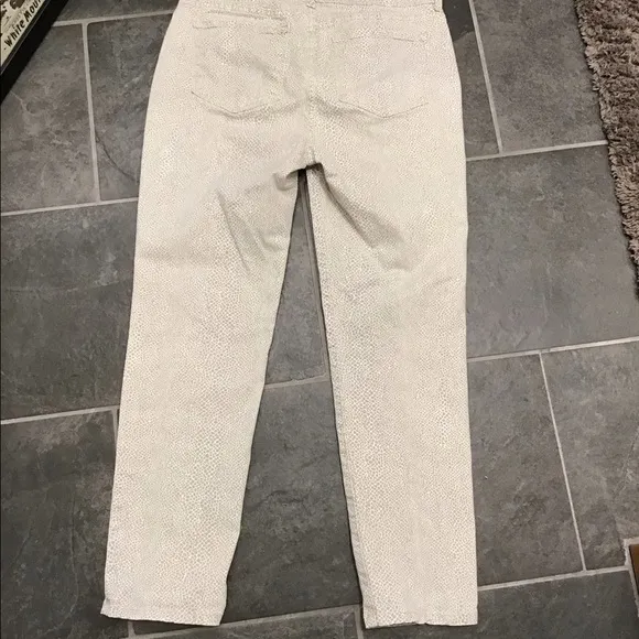 NYDJ Micro Giraffe Print Ankle Pant Tummy-Control Stretch Jeans SZ 6