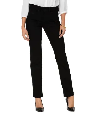 NYDJ Womens Marilyn Tummy-Control Straight Jeans MNBBMS8517 Black 16