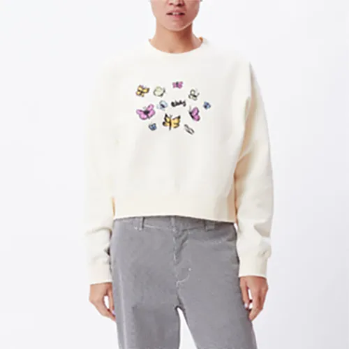 Obey Womens Butterfly Crew Specialty Fleece