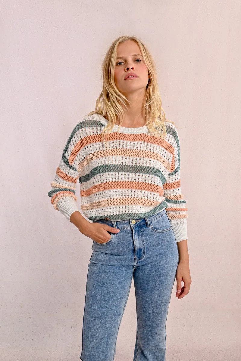 OPENWORK KNIT SWEATER