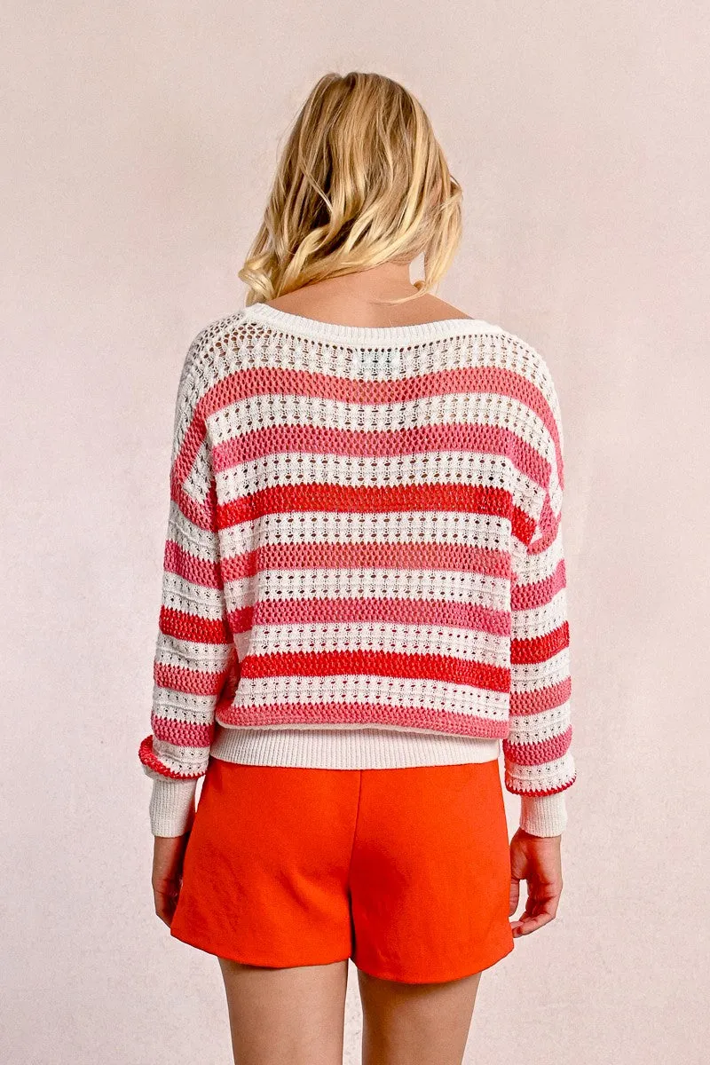 OPENWORK KNIT SWEATER