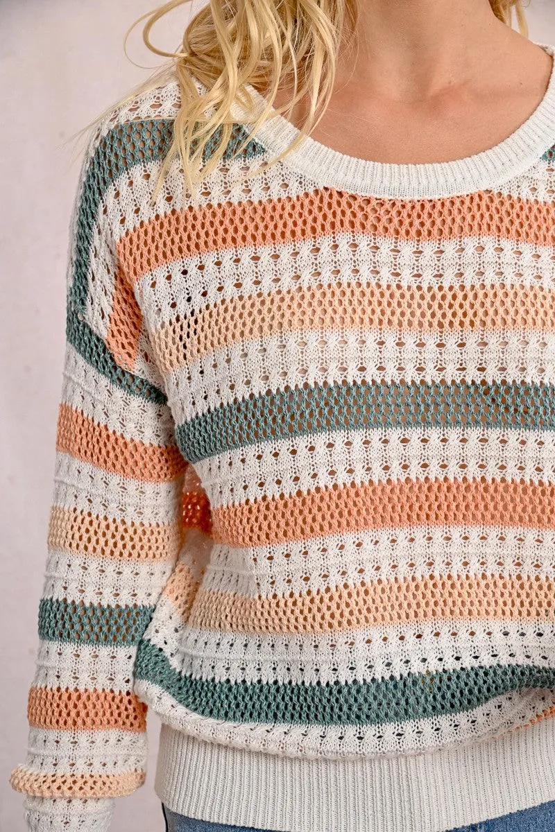 OPENWORK KNIT SWEATER