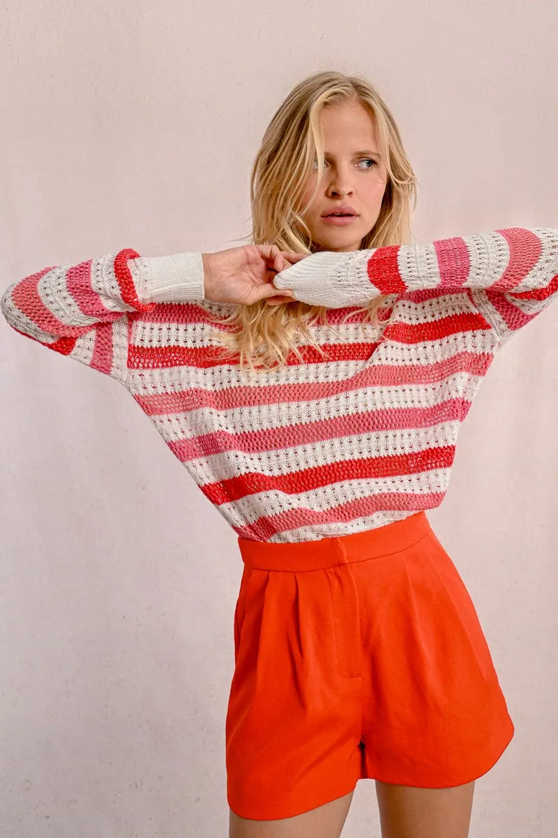 OPENWORK KNIT SWEATER