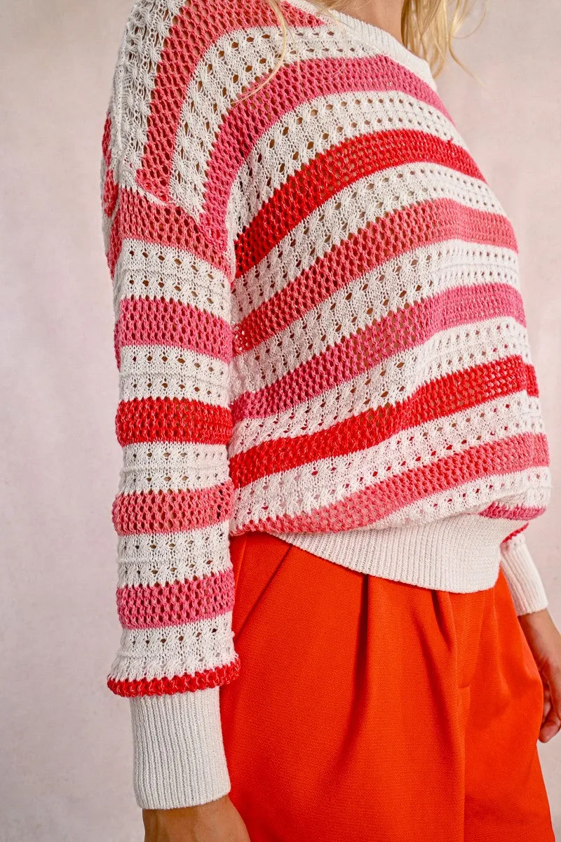 OPENWORK KNIT SWEATER