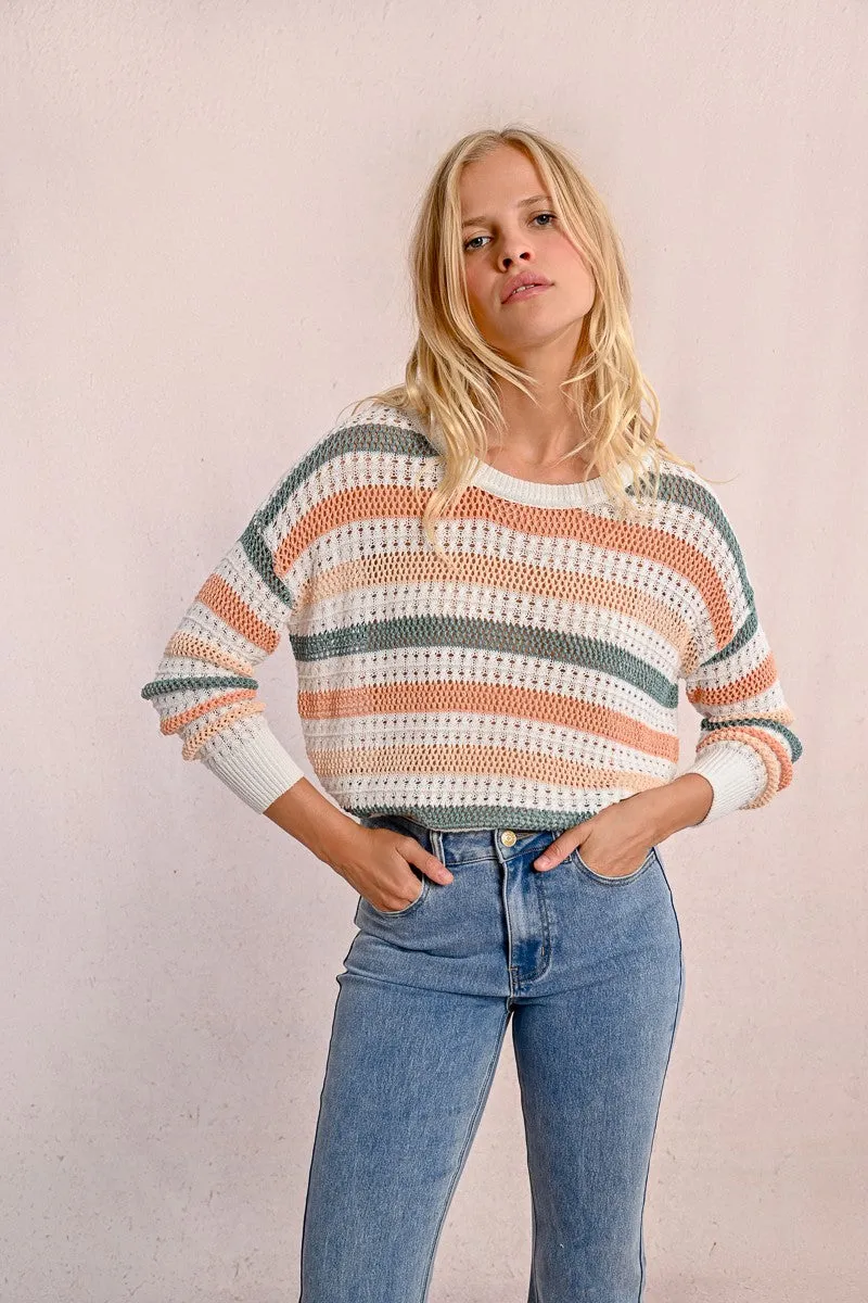 OPENWORK KNIT SWEATER