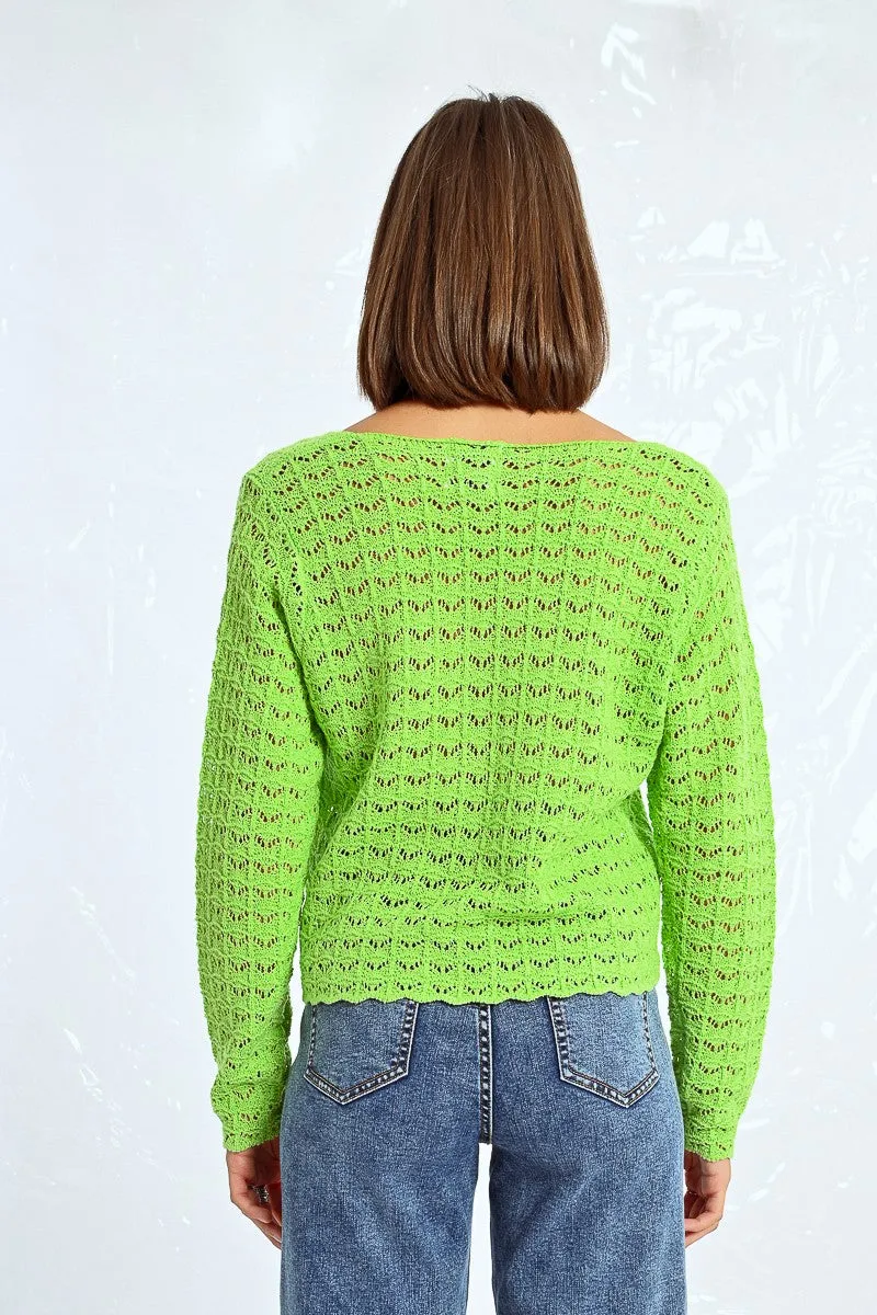 OPENWORK KNIT SWEATER