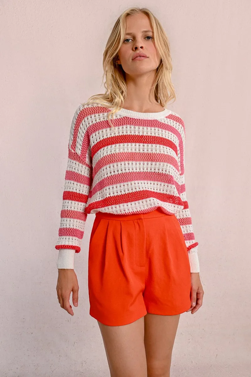 OPENWORK KNIT SWEATER