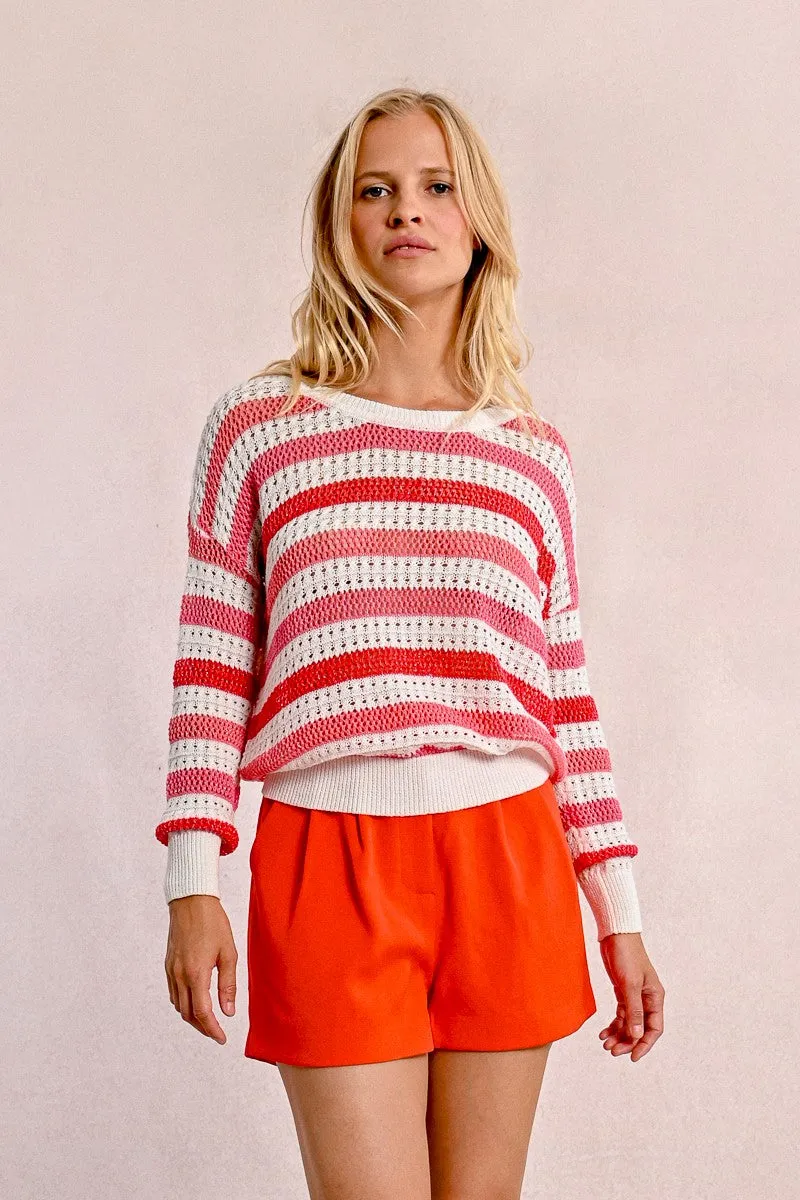 OPENWORK KNIT SWEATER