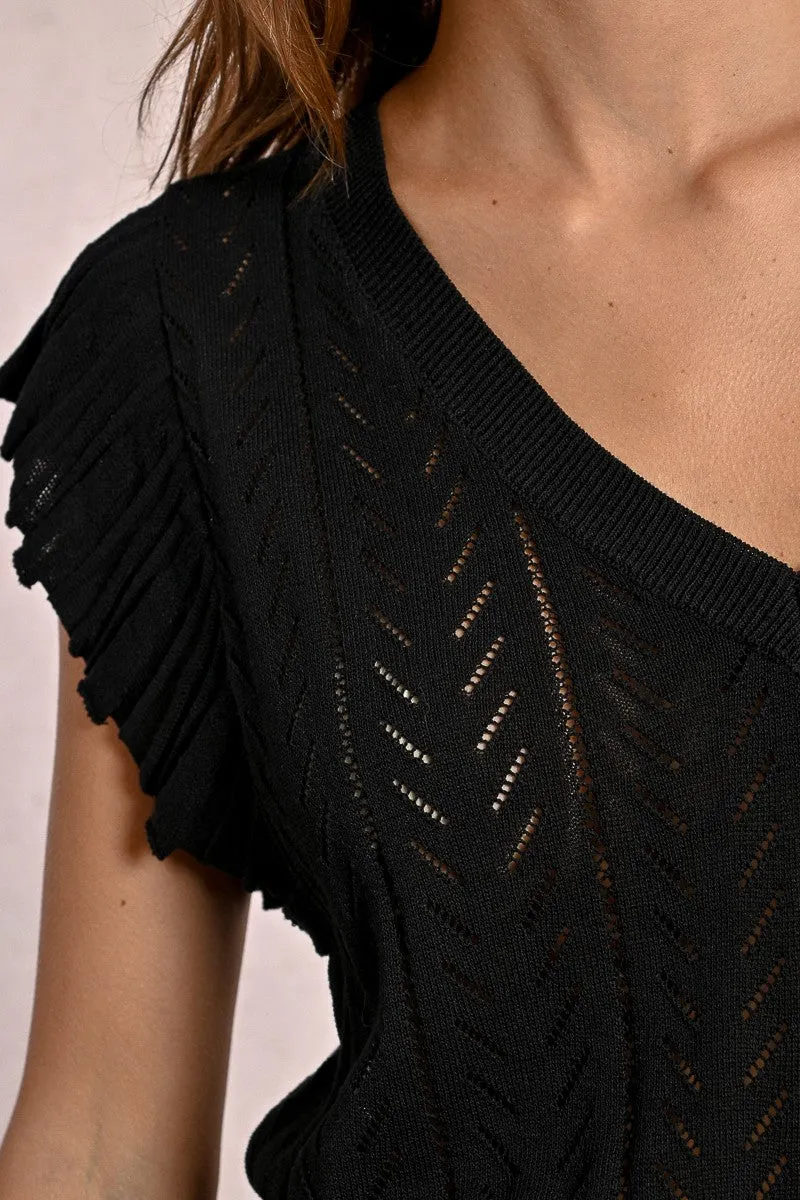 OPENWORK KNIT T-SHIRT