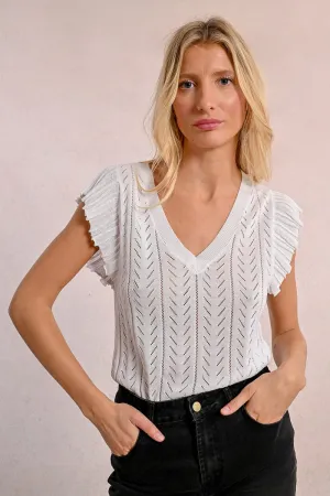 OPENWORK KNIT T-SHIRT