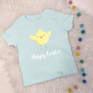 Organic Cotton Little Chick Happy Easter Kids/Baby T Shirt 10/12