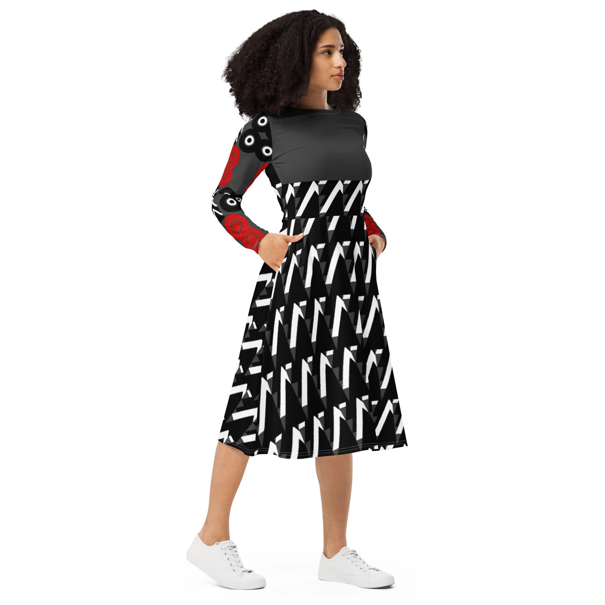 Origen Destination Women's Long-sleeve Midi dress