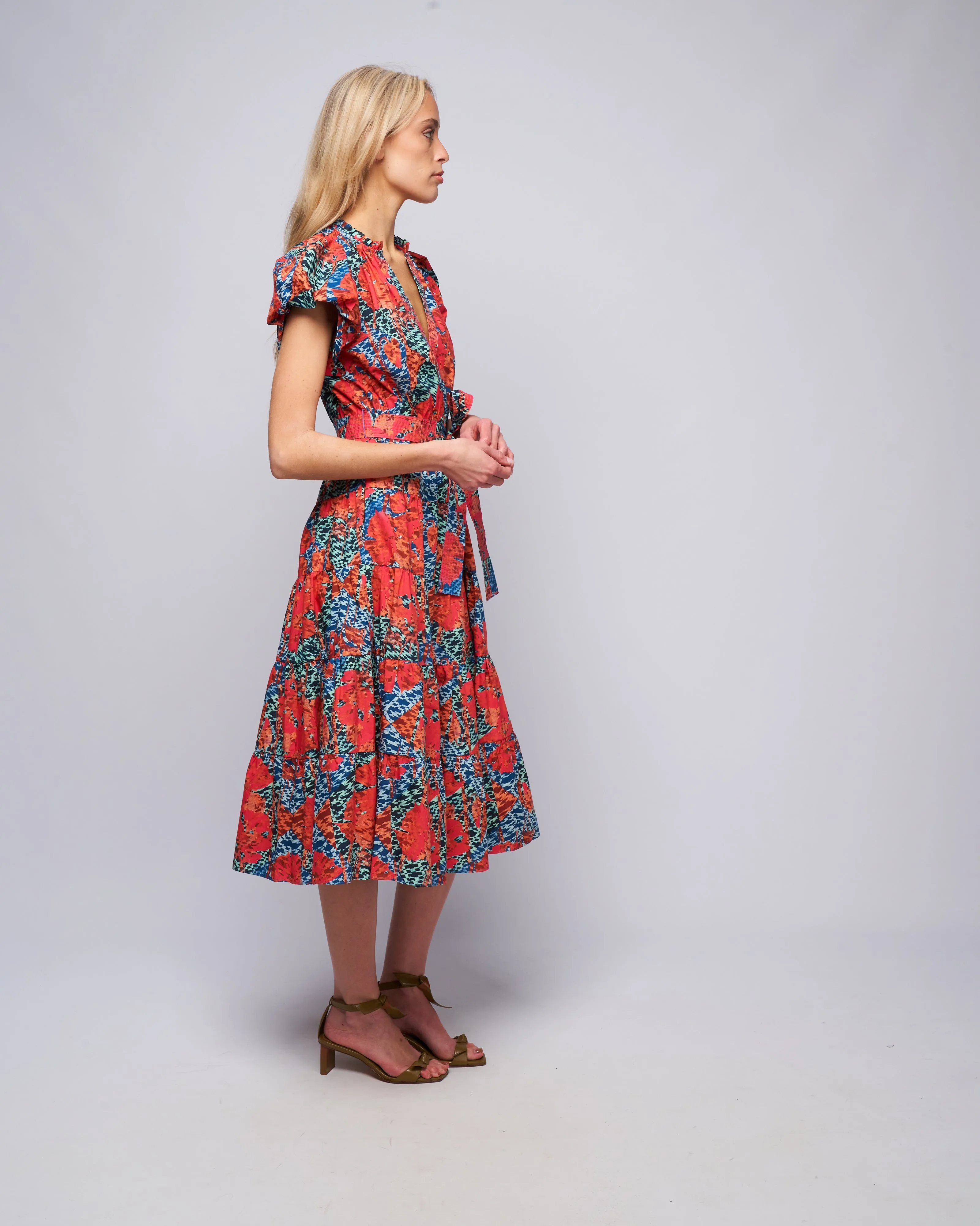 ottilie dress - flamingo