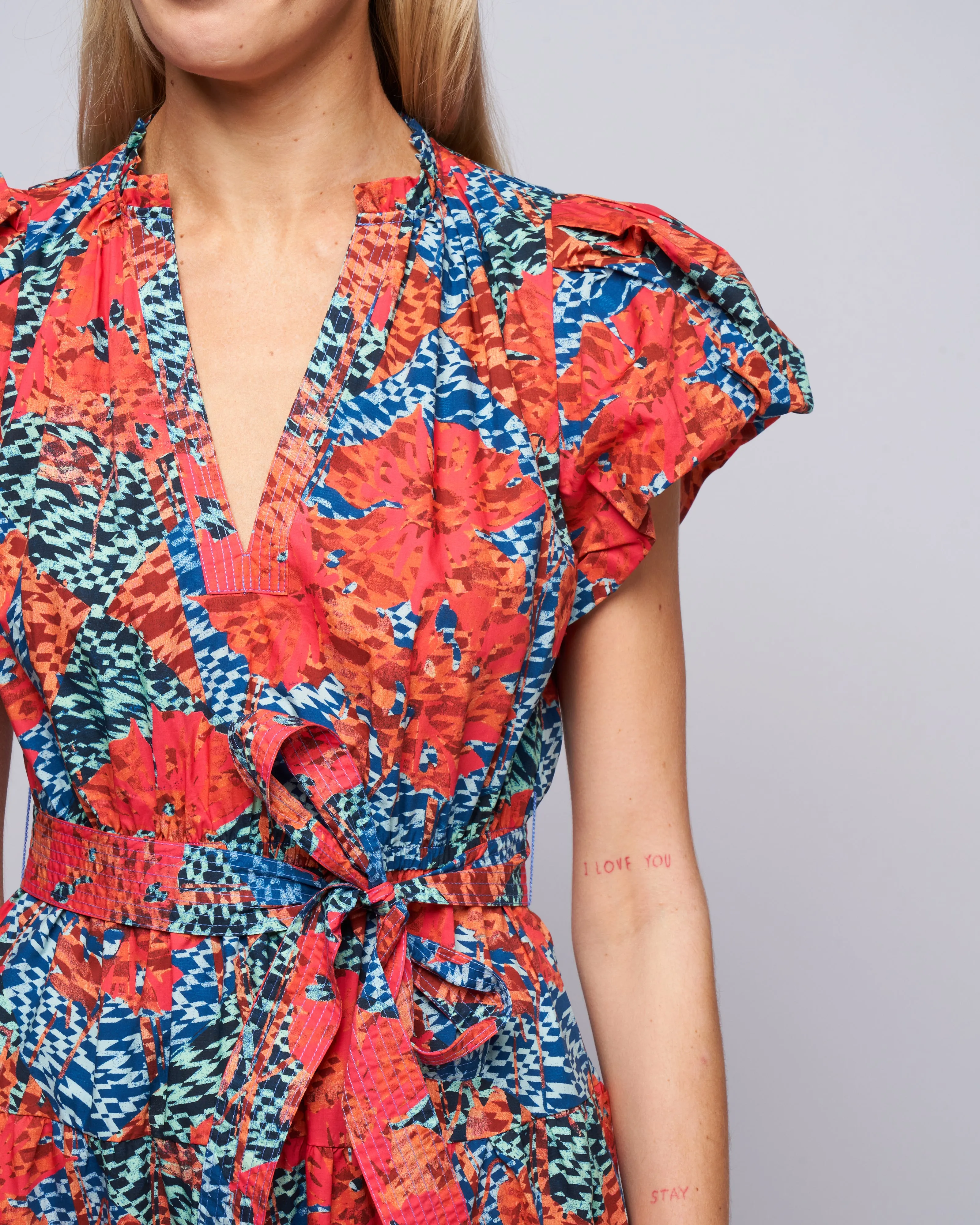 ottilie dress - flamingo